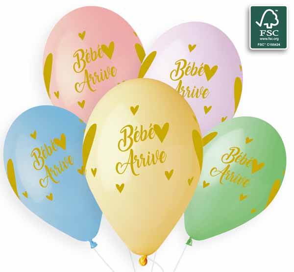 Gemar 13" Bébé Arrive Balloons, 50 Pack
