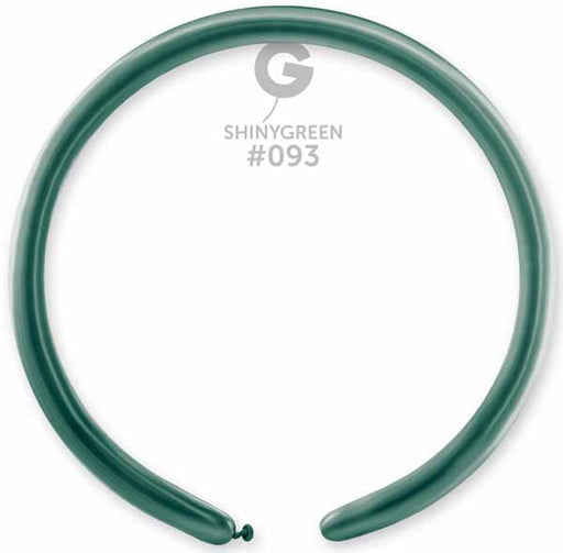 Gemar 260 Shiny Green #093 Twisting Balloons, 50 Pack