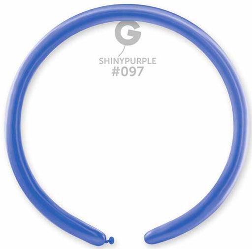 Gemar 260 Shiny Purple #097 Twisting Balloons, 50 Pack