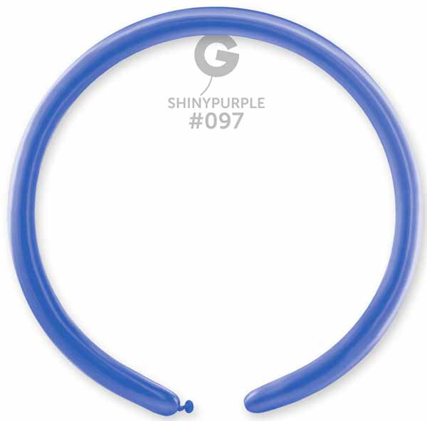 Gemar 260 Shiny Purple #097 Twisting Balloons, 50 Pack