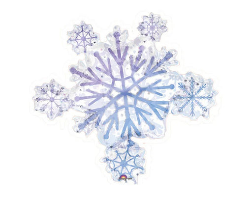 32" Prismatic Holographic Snowflake Decoration With P50 Flat Pixels