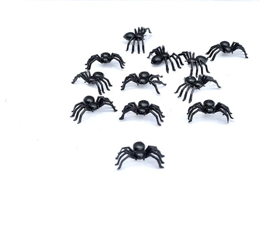 Miniature Black Spiders - Halloween Decoration