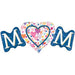 Sprinkled Hearts MOM 40″ Foil Balloon