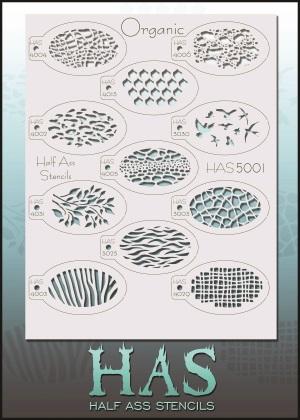 Graftobian Half Ass Organic Stencil Bundle, 11 Stencils