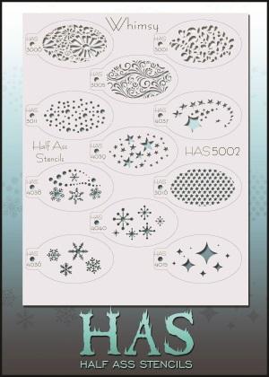 Graftobian Whimsy Half Ass Stencil Bundle, 11 Stencils