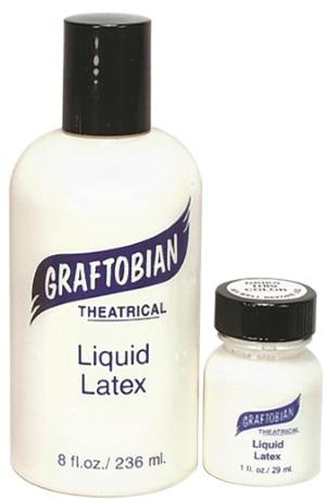 Graftobian White Liquid Latex Theatrical Adhesive, 1 oz