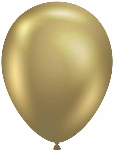 TUFTEX Effects Golden 17-Inch Latex Balloons, 25 Pack