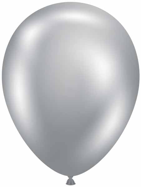 Tuftex Effects Silvery 5-Inch Latex Balloons, 50 Count