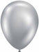Tuftex Effects Silvery 5-Inch Latex Balloons, 50 Count