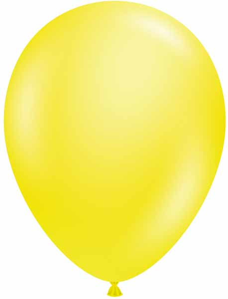 TUFTEX 11" Crystal Clear Yellow Latex Balloons, 100 Count