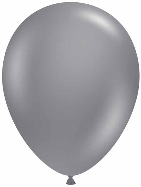 TUFTEX 17 Inch Gray Smoke Latex Balloons, 50 Count