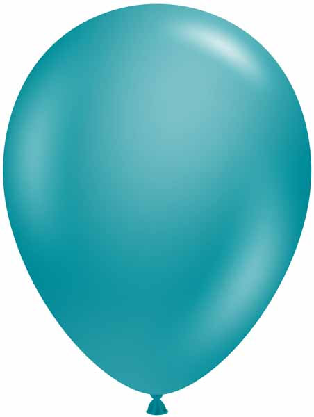 TUFTEX 11" Metallic Teal Latex Balloons, 100 Count