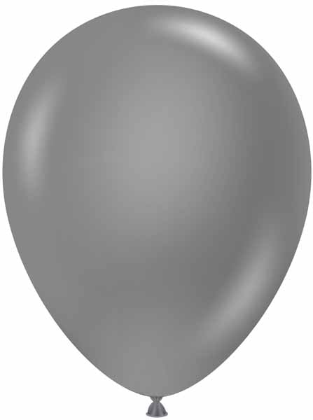 TUFTEX 11" Metallic Silver Latex Balloons, 100 Count