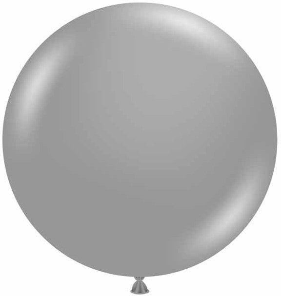 Tuftex Giant Silver Round Latex Balloons 36" (2/Pk)