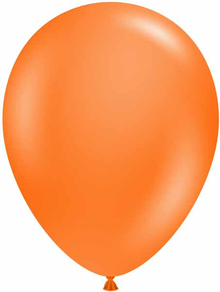 TUFTEX 5 Inch Standard Orange Latex Balloons, 50 Count