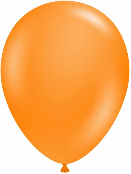 TUFTEX 17-Inch Tangerine Latex Balloons, 50 Count