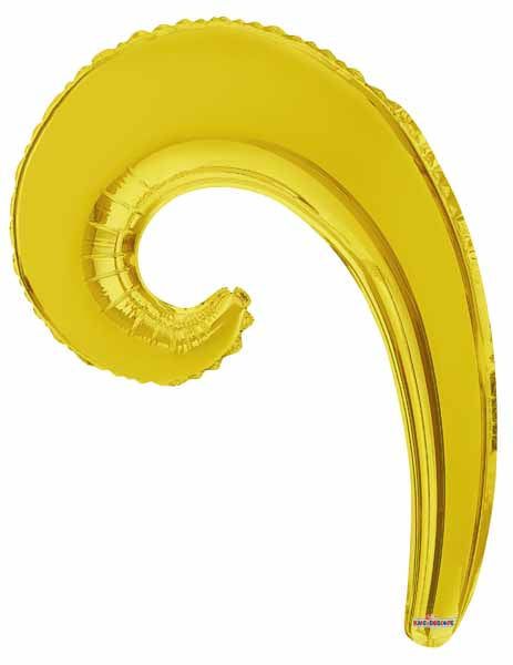 14" Gold Kurly Wave Foil Balloon