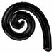 14-Inch Black Kurly Spiral Foil Balloon