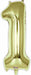 34-Inch Number 1 Balloon in White Gold
