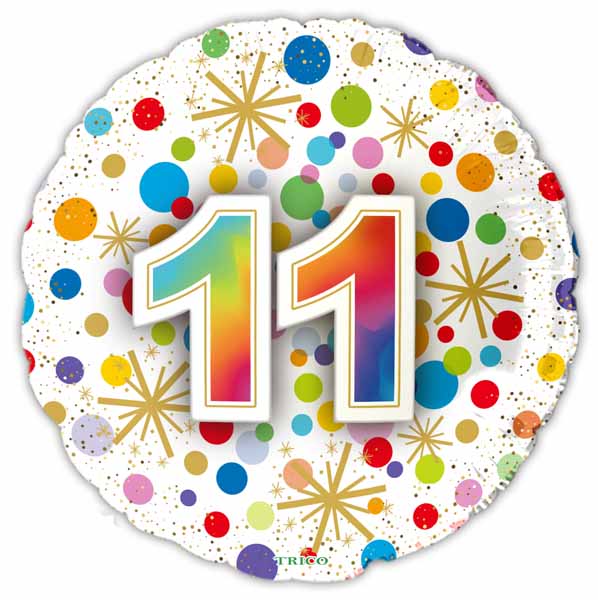Number 11 Foil Balloon, 18 Inch