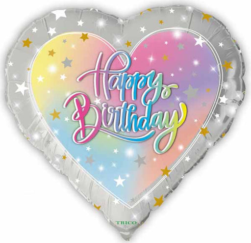 Happy Birthday Heart Foil Balloon, 18 Inch