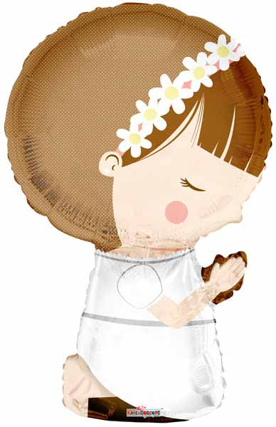 Communion Girl 36-Inch Shaped Foil Balloon
