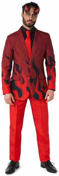 Suitmeister Men's Devil Red Costume Suit, X-Large