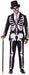 Suitmeister Men's Skeleton Grunge Black Suit, Medium