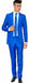 Suitmeister Men's Solid Blue Suit, Medium