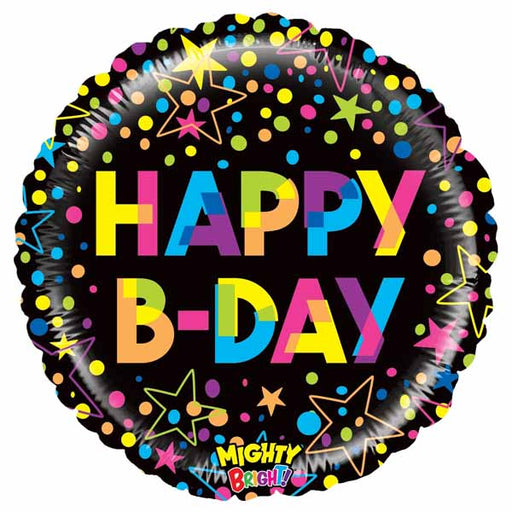 Mighty Colorful Birthday 21-Inch Round Foil Balloon