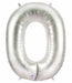 34-Inch Silver Number 0 Megaloon Balloon