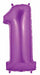 Megaloon Purple Number 1 Balloon, 40 Inch