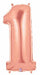 Megaloon Number 1 Rose Gold 34-Inch Balloon