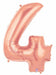 Megaloon Rose Gold Number 4 Balloon, 34 Inch