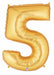 Meg aloon Gold Number 5 Balloon, 40 Inch