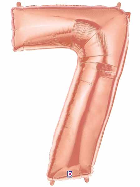 Megалoon 34" Rose Gold Number 7 Balloon