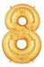 34-Inch Gold Number 8 Megaloon Balloon