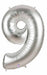 Megaloon Silver Number 9 Balloon, 34 Inch