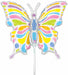 Pastel Butterfly 14-Inch Mini Shape Foil Balloon