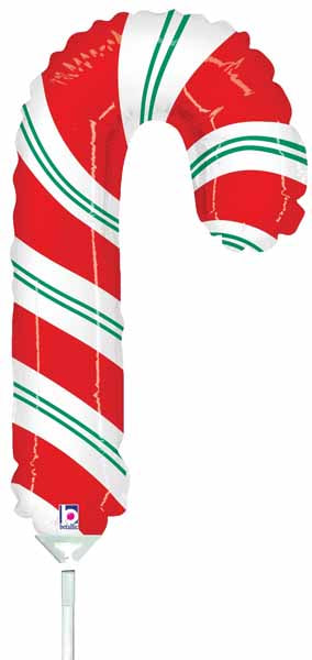14-Inch Candy Cane Mini Foil Balloon