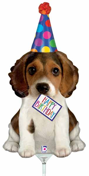 Birthday Puppy 14 Inch Mini Foil Balloon