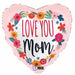 Satin Love You Mom Blossoms 9-Inch Foil Balloon