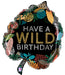 Wild Birthday Tropical Leaf Shaped Foil Balloon