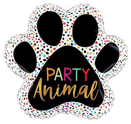 Party Animal Paw 24-Inch Foil Balloon