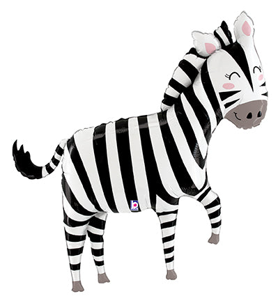Jungle Zebra 43" Shaped Foil Balloon