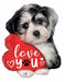 Love You Puppy 24-Inch Foil Balloon