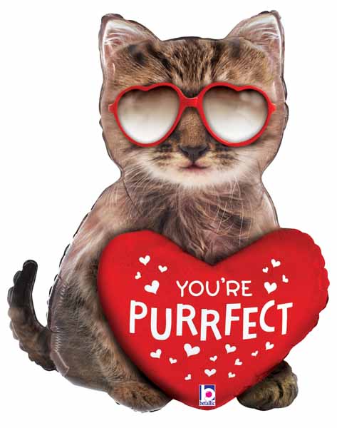Purrfect Cat 26-Inch Foil Balloon