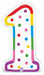 24-Inch Number 1 Birthday Candle Foil Balloon