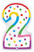 Number 2 Birthday Candle Foil Balloon, 24 Inch