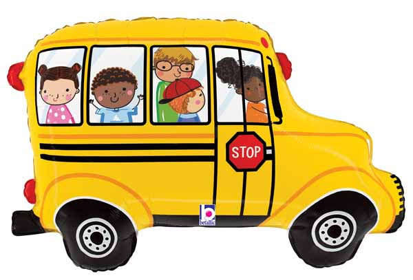 29-Inch School Bus Shaped Foil Balloon